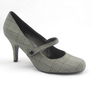 Sam & Libby Plaid Mary Jane Heels Sz 7